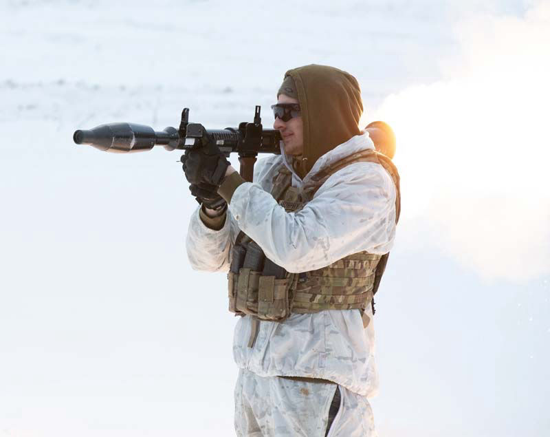 US Soldier Firing RPG-7 in Ukraine