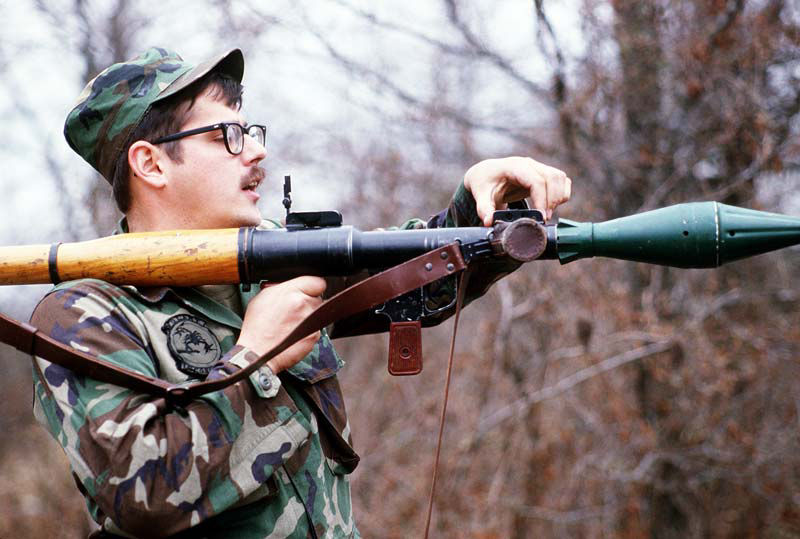 US Soldier training with RPG-7